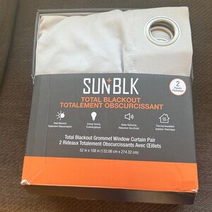 Sun+Blk Total Blackout Curtain Panels